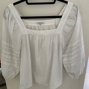 Madewell square neck flowy top. Medium.